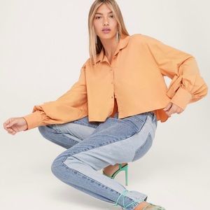 Cropped Button Down Shirt